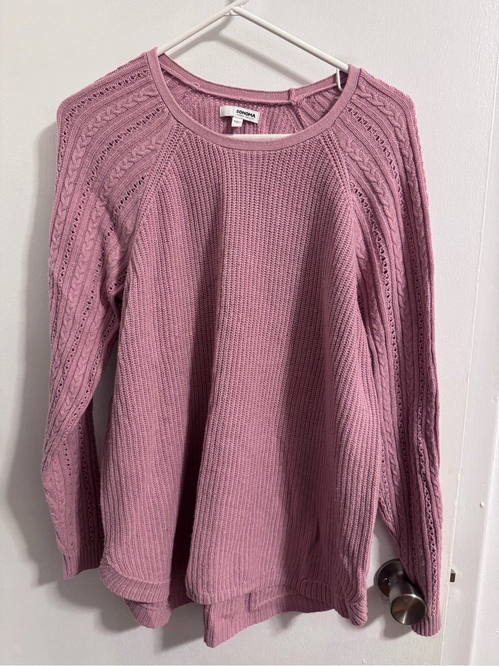 Sonoma Dusty Pink Knit Sweater Crewneck